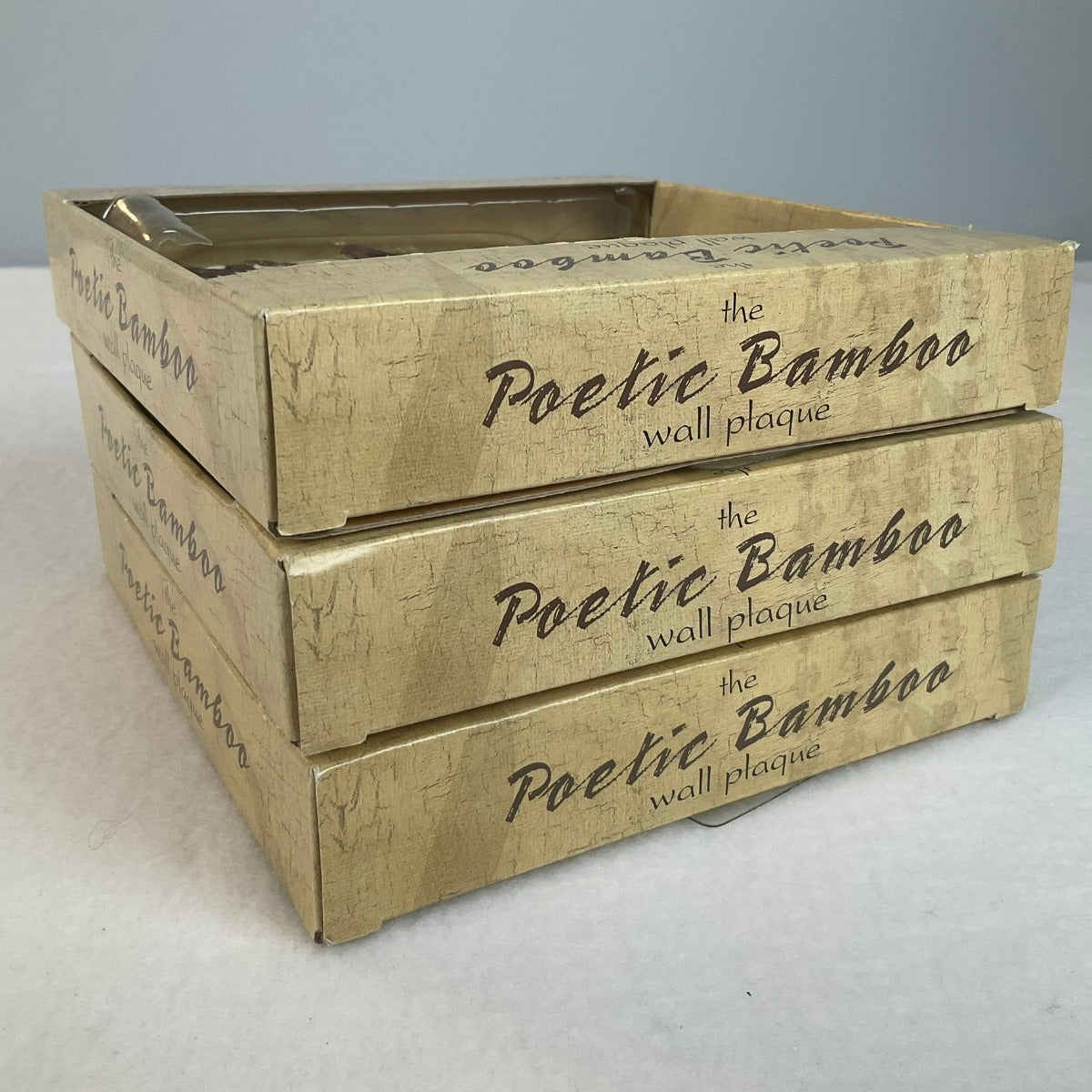 Poetic Bamboo Wall Plaques - Longevity / Happiness / Good Fortune - Brand New