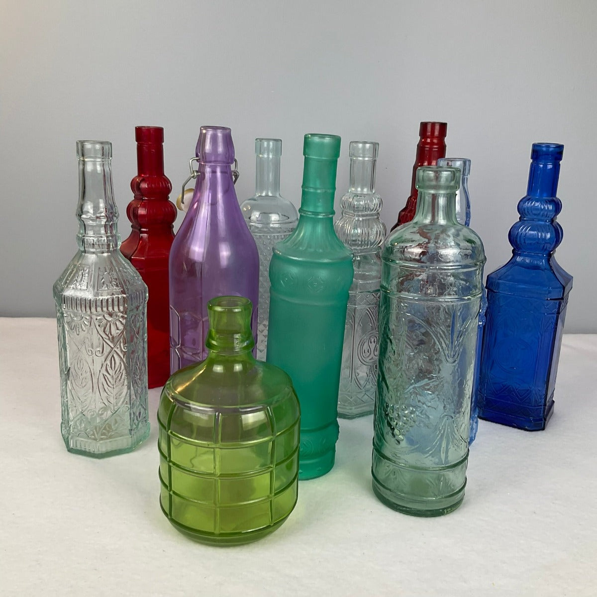 Colorful Full Size Decorative Glass Bottles
