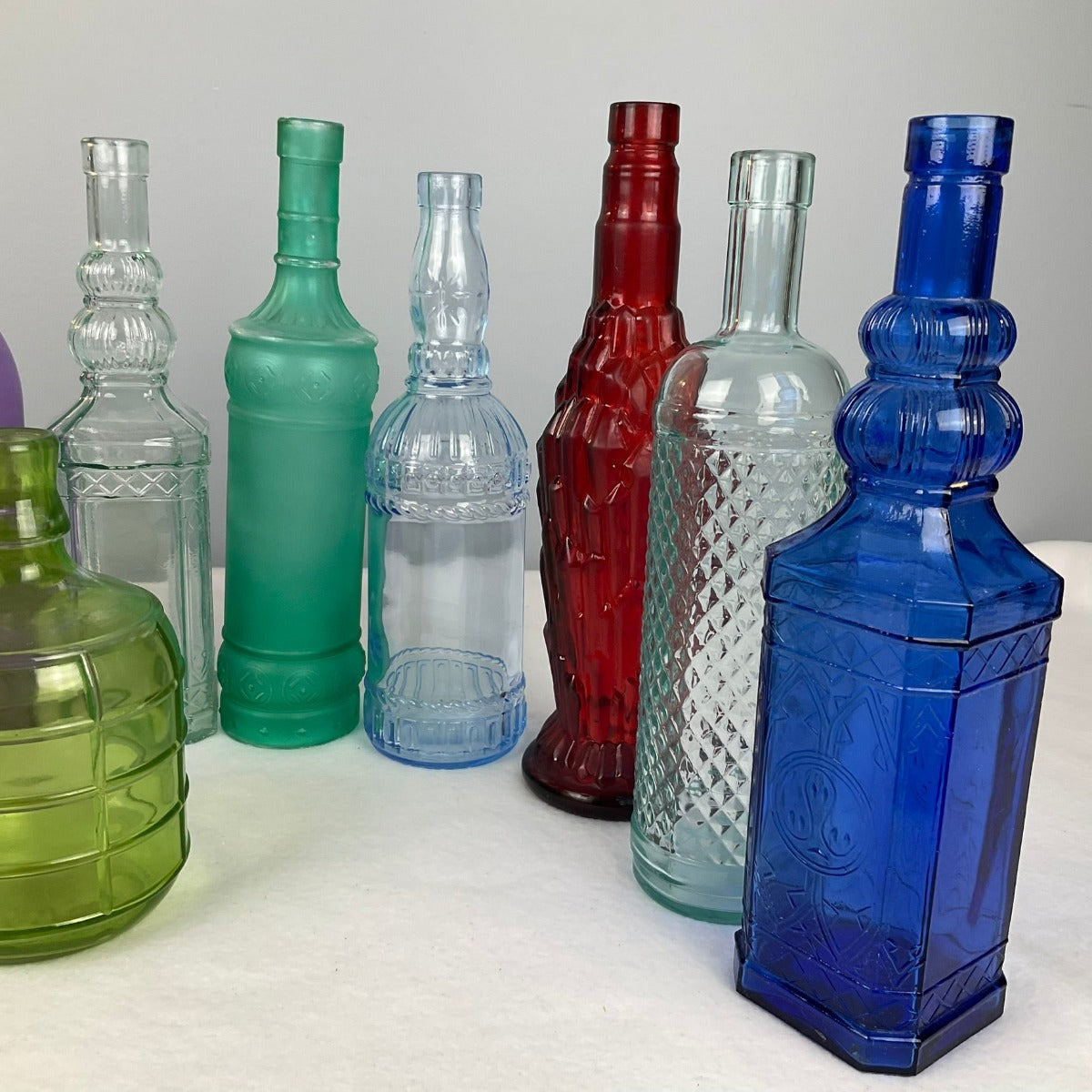 Colorful Full Size Decorative Glass Bottles