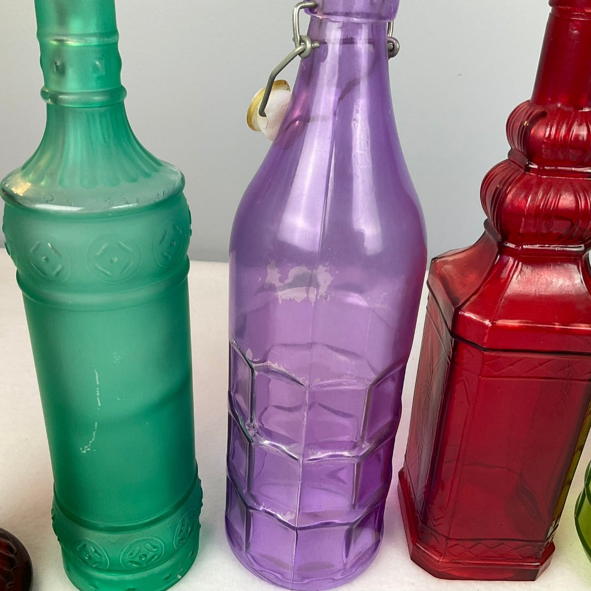 Colorful Full Size Decorative Glass Bottles