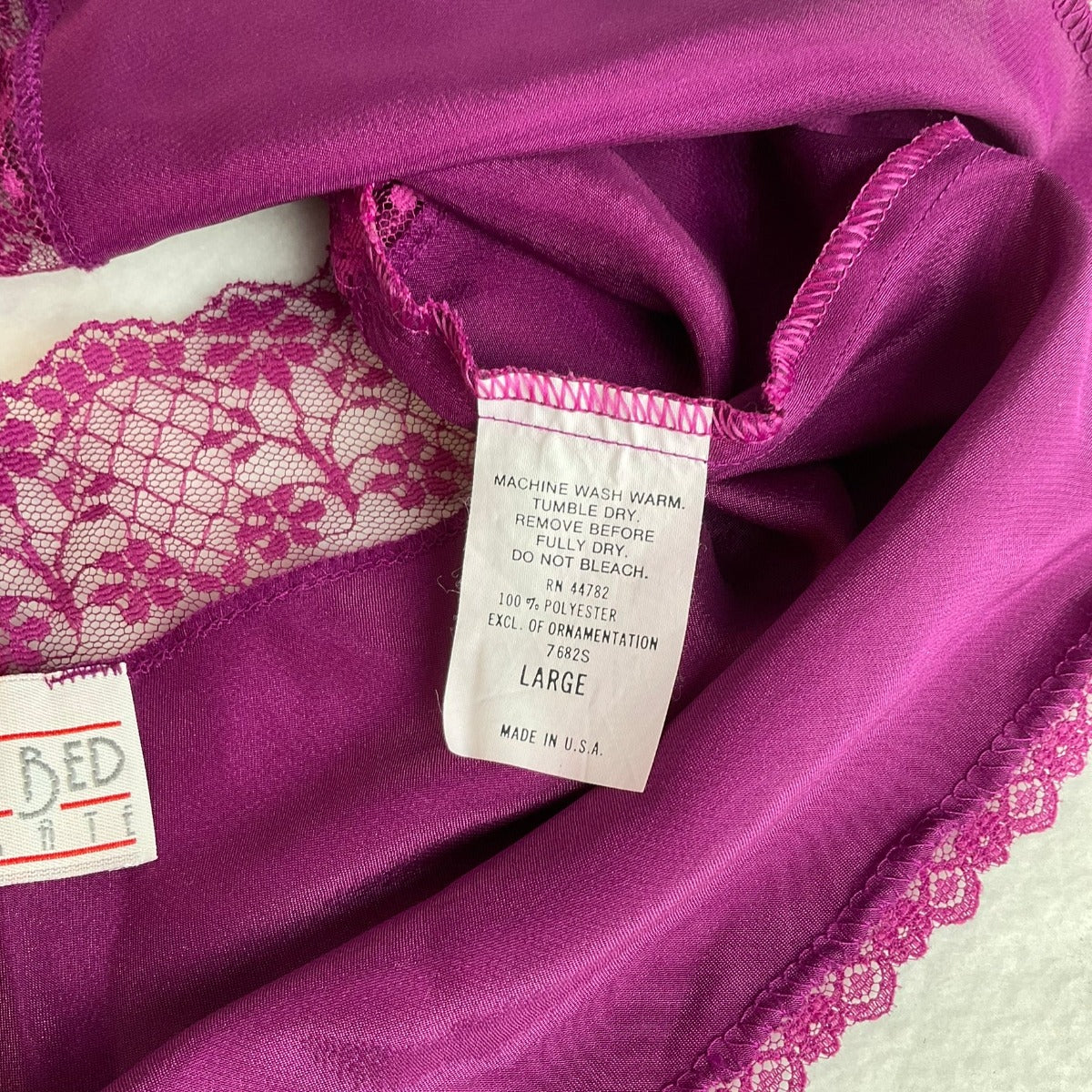 Sexy Purple Lingerie 2 Piece Camisole High Cut Panties - Size Large
