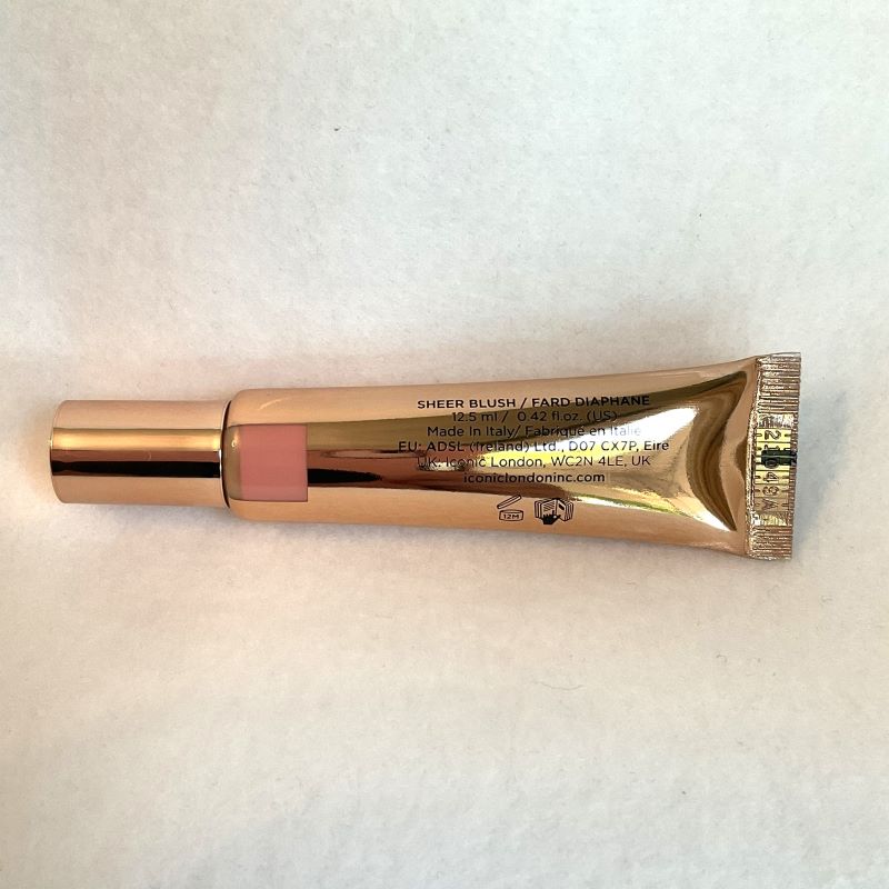 Iconic London Sheer Blush - Rose Riot - Back of Tube