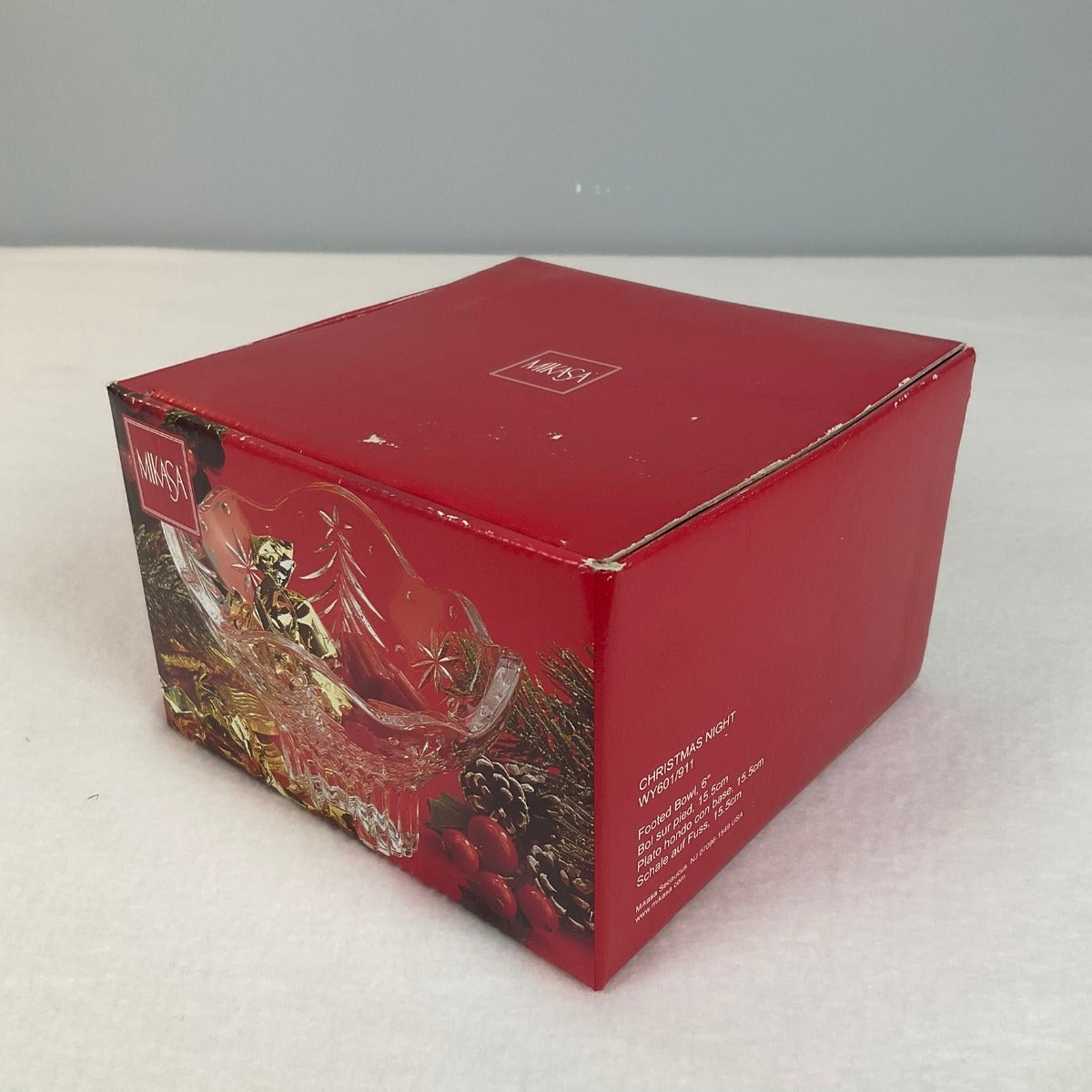 Mikasa Crystal Bowl - Christmas Night 6-inch Candy Dish - Right Side Box