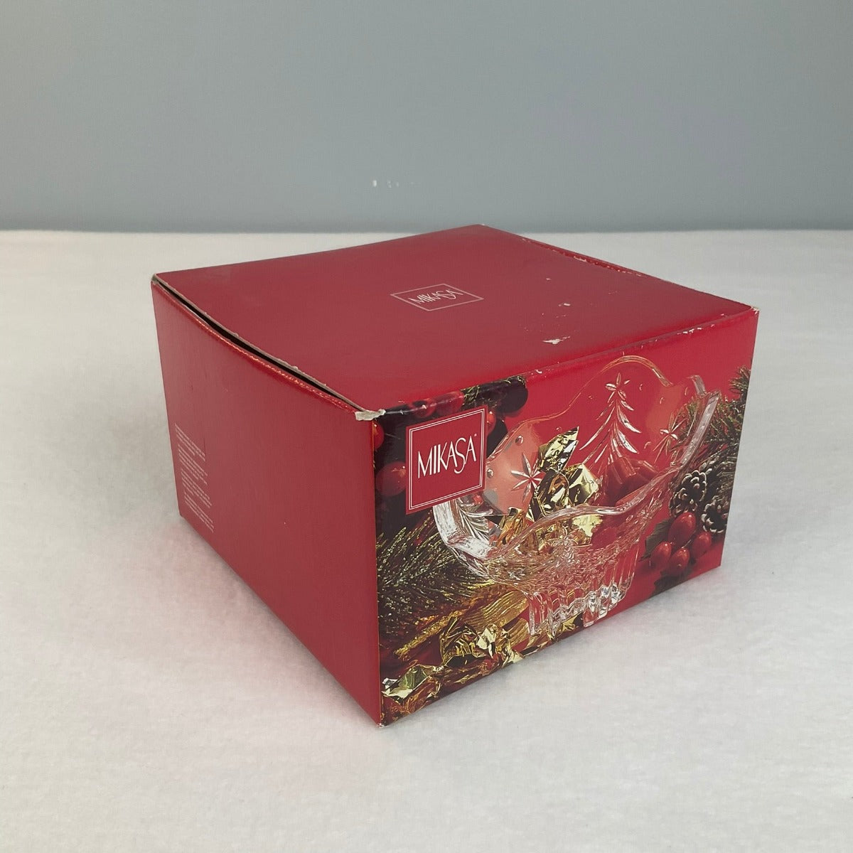 Mikasa Crystal Bowl - Christmas Night 6-inch Candy Dish - In Box