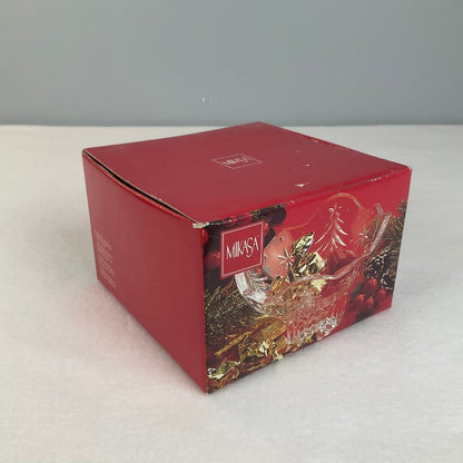 Mikasa Crystal Bowl - Christmas Night 6-inch Candy Dish - In Box