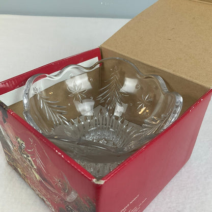 Mikasa Crystal Bowl - Christmas Night 6-inch Candy Dish - Open Box