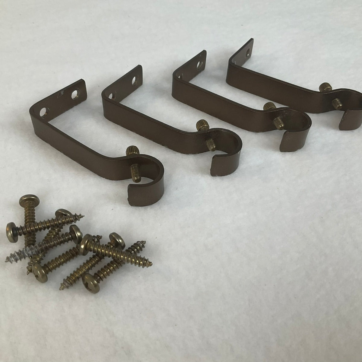 Curtain Rod Holders Brackets Set of 4 - Hardware Included