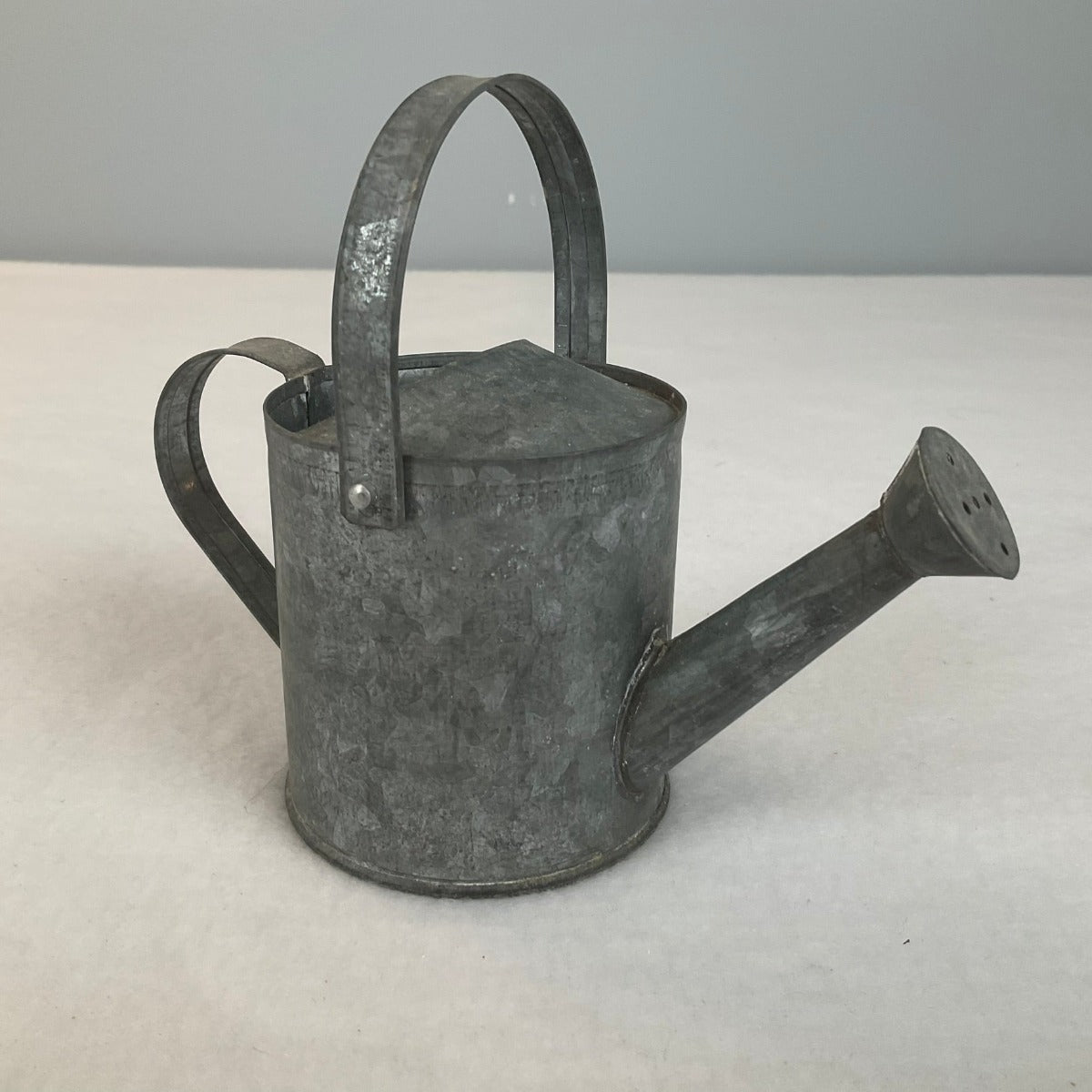 Mini Galvanized Watering Can - Handle Up