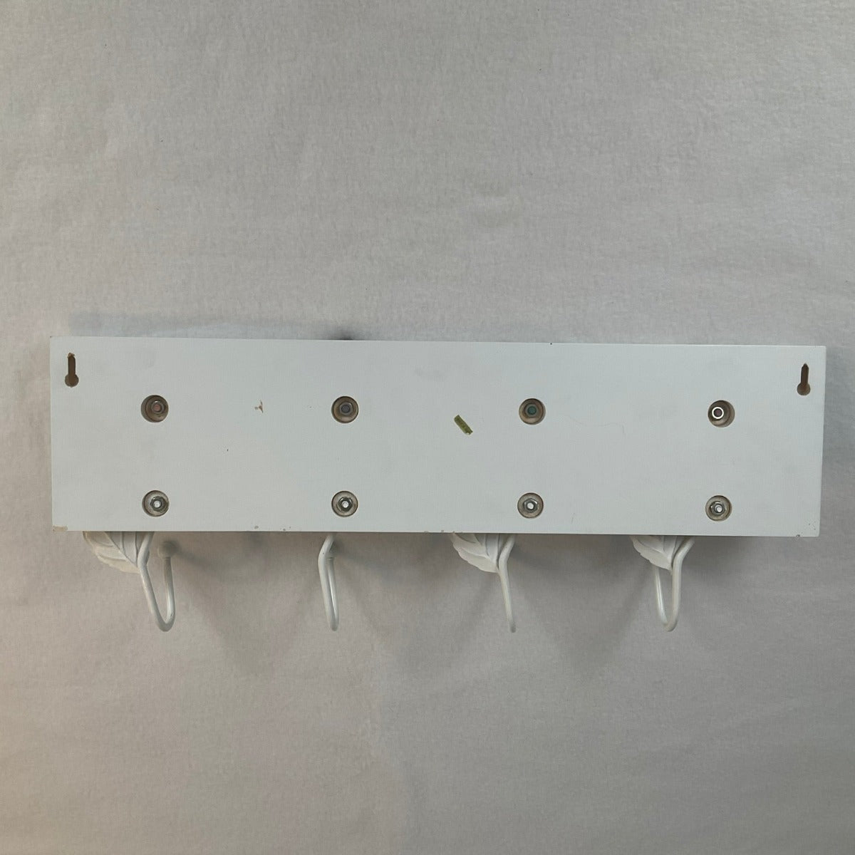Wall Mounted Coat Rack White with Colorful Flowers - Back Side