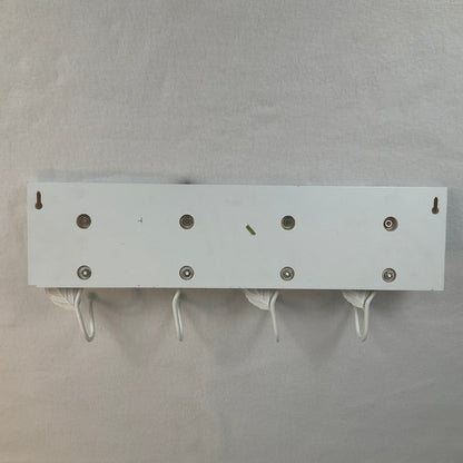 Wall Mounted Coat Rack White with Colorful Flowers - Back Side