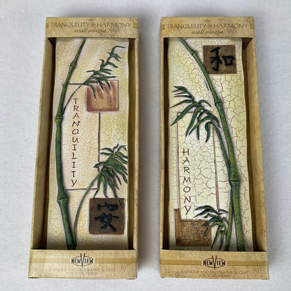 Tranquility and Harmony Asian Inspired Wall Plaques