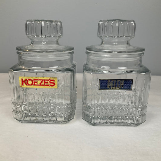 Vintage Apothecary Jars - KOEZE'S and DELEN - Self-Sealing Glass Containers