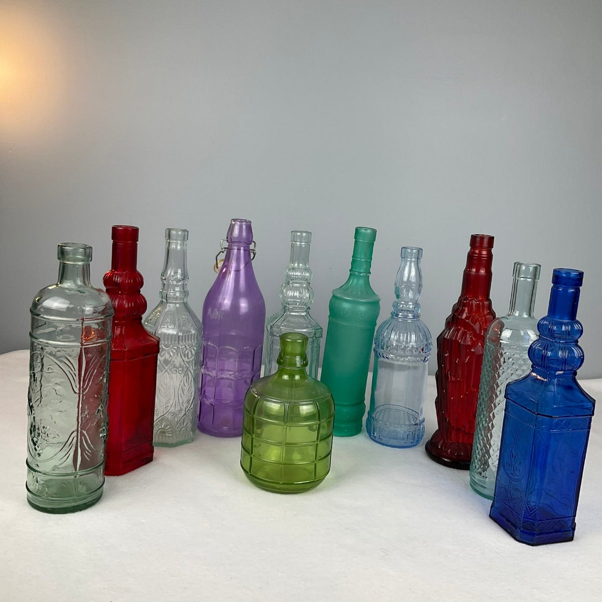 Colorful Full Size Decorative Glass Bottles - Beautiful