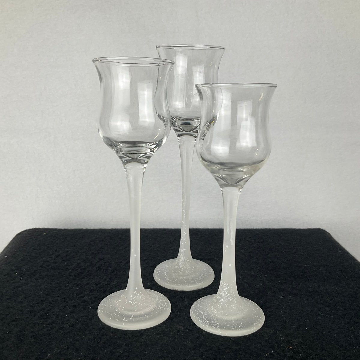 Partylite Glass Votive Trio with Frosted Stems