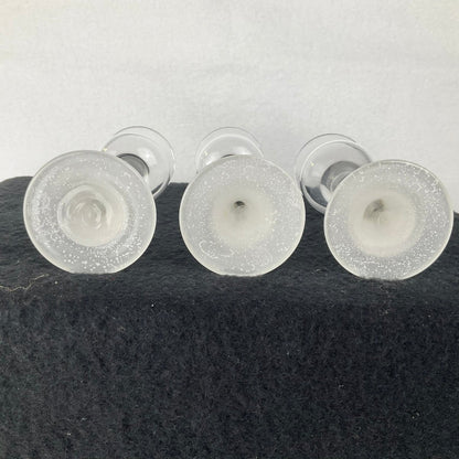 Partylite Glass Votive Trio with Frosted Stems - Bottom