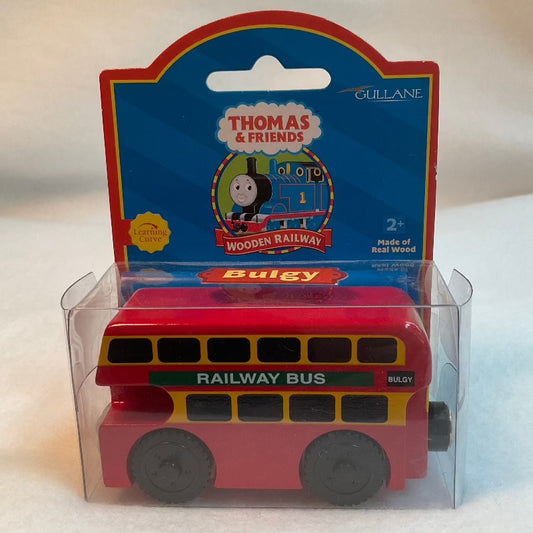 Add Bulgy the Bad-Tempered Double-Decker Bus to your Thomas and Friends Wooden Railway Collection!