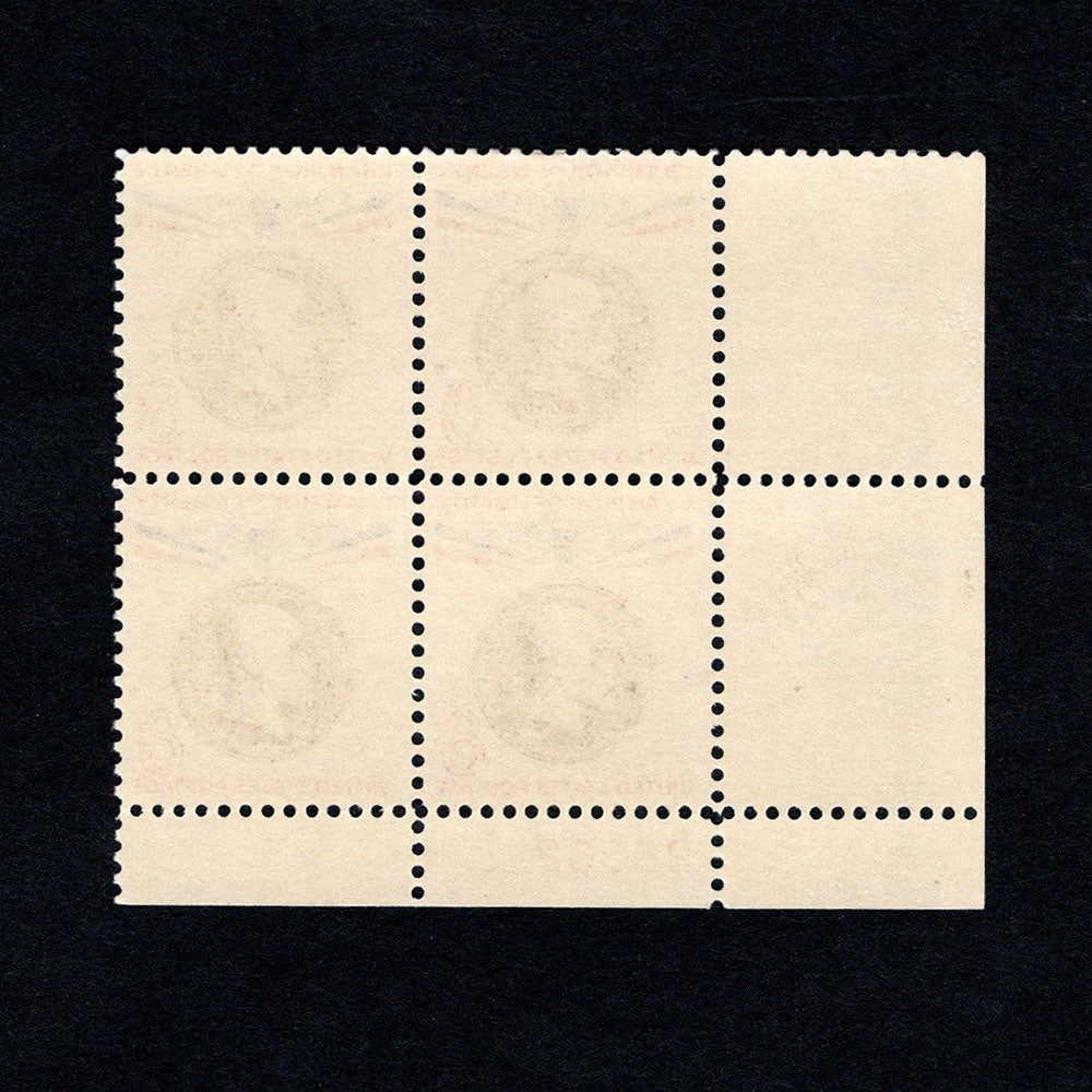 Scott 1148 Thomas G. Masaryk 8-cent US Stamps Plate Block - Back