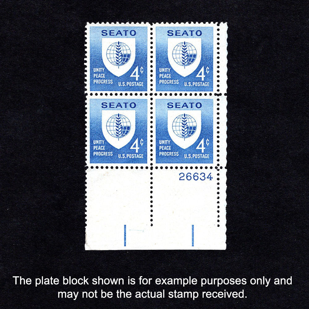 Scott 1151 -SEATO 4-cent US Stamp Plate Block - Front