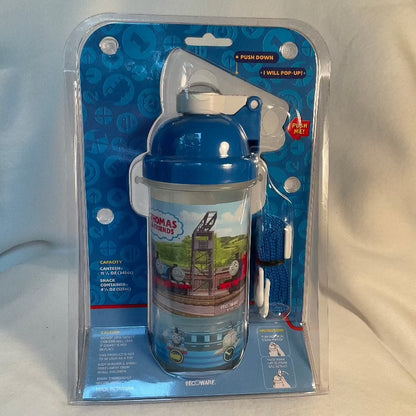 Thomas and Friends - Snack N' Sip Pop-Up Straw Canteen - Back