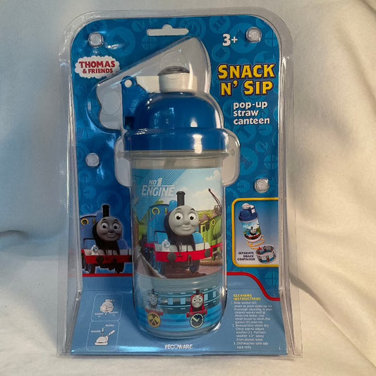 Thomas and Friends - Snack N' Sip Pop-Up Straw Canteen