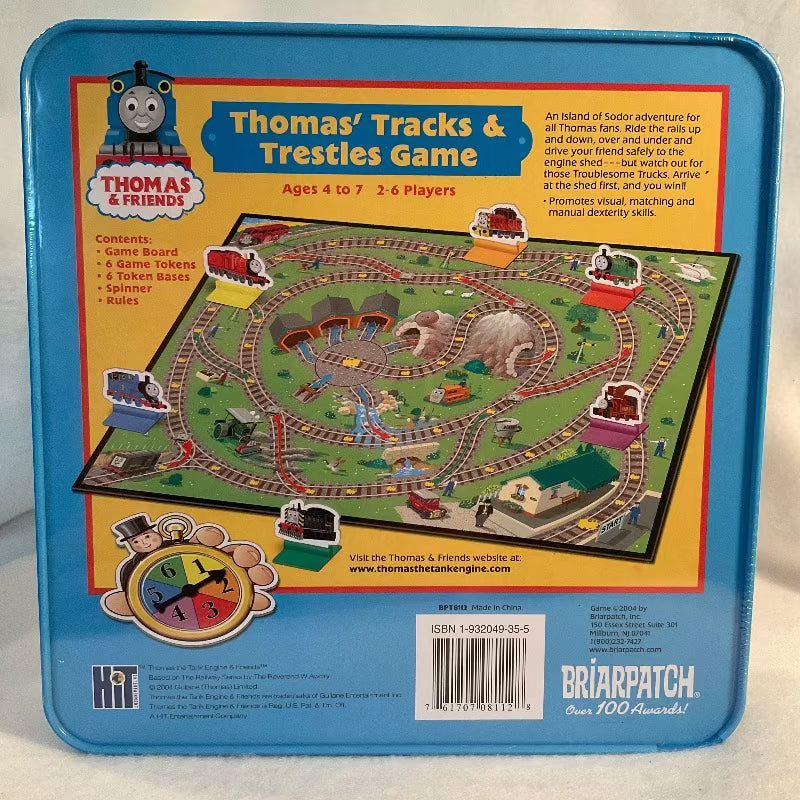 Thomas' Tracks and Trestles Game - Back