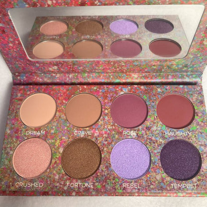 Wingme Ambitious Violet 8-Shade Eyeshadow Palette - Open